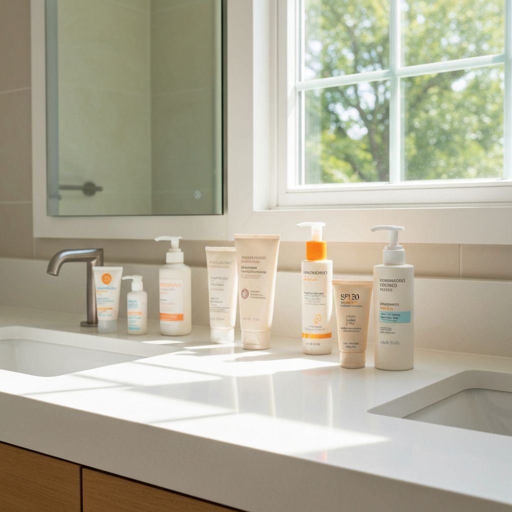 Rotina de cuidados matinal